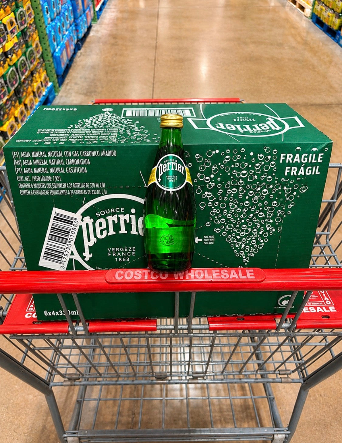 💧 Agua Mineral Perrier 24 botellas de 330 ml
