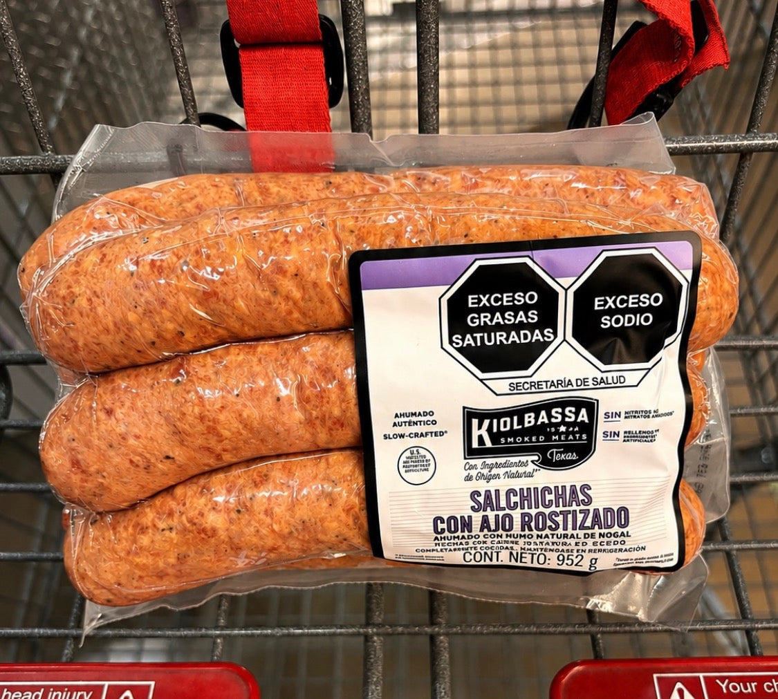 🌭 Salchichas Kiolbassa Ahumadas con Ajo – 952 g