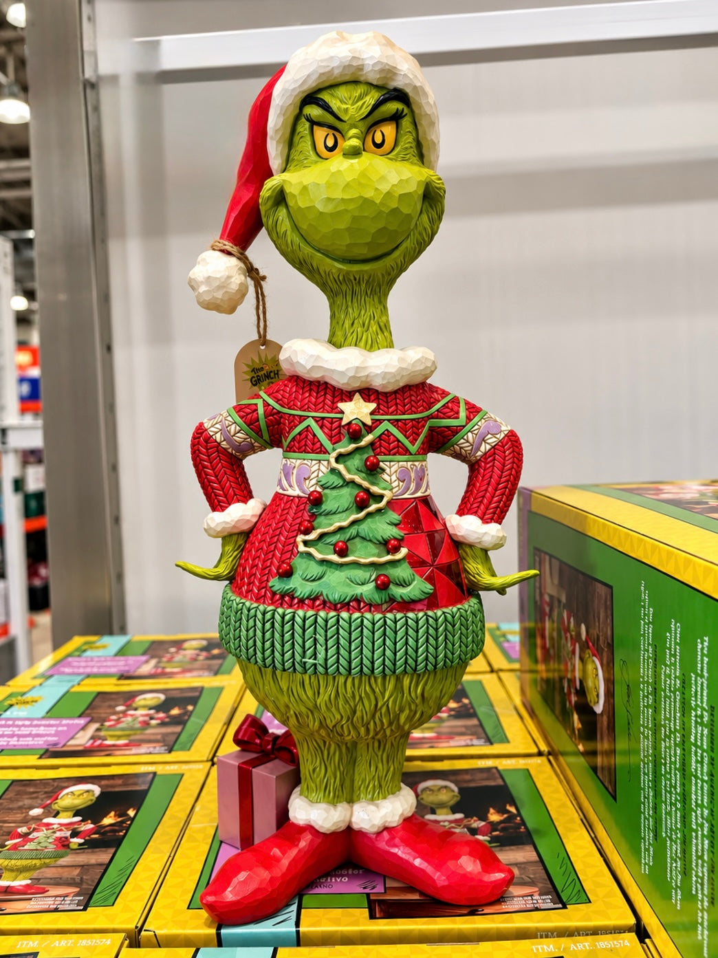 🎄💚 Jim Shore Figura The Grinch con Suéter Navideño