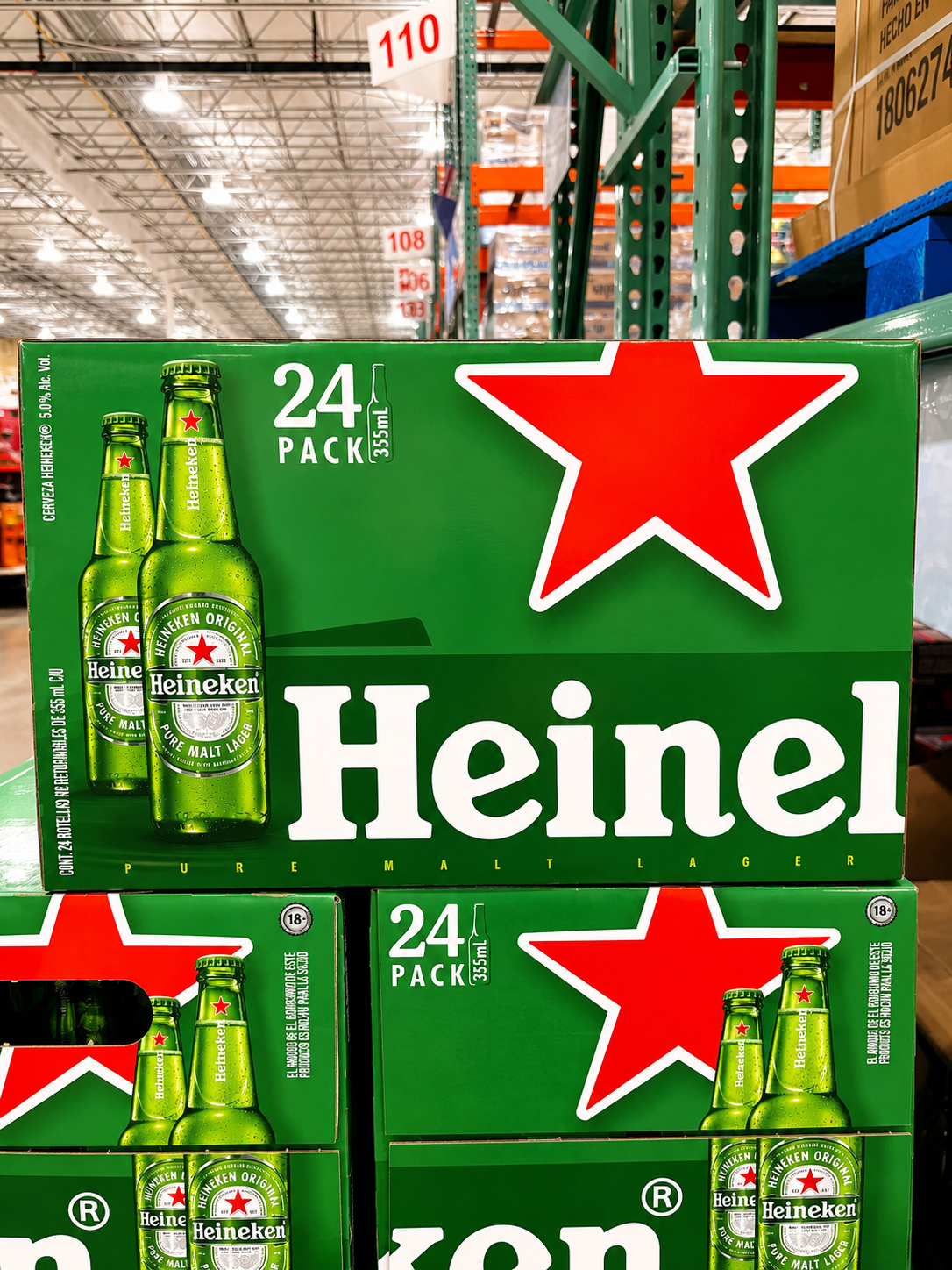 🍻 Cerveza Heineken Original 24 botellas de 355 ml