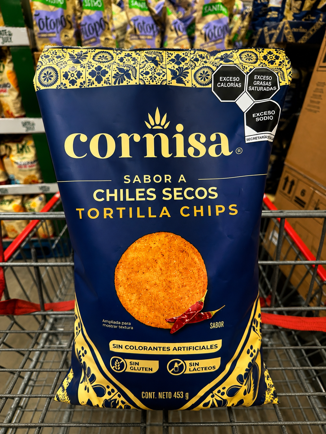 🌶️ Tortilla Chips Cornisa Sabor Chiles Secos 453 g