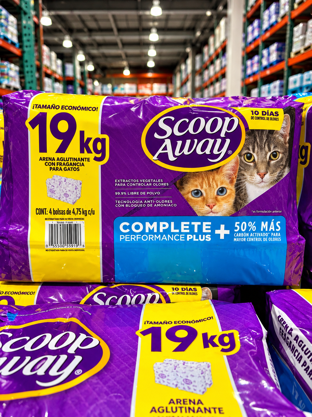 😸Scoop Away Complete Performance Plus Arena Aglutinante para Gato 19 kg