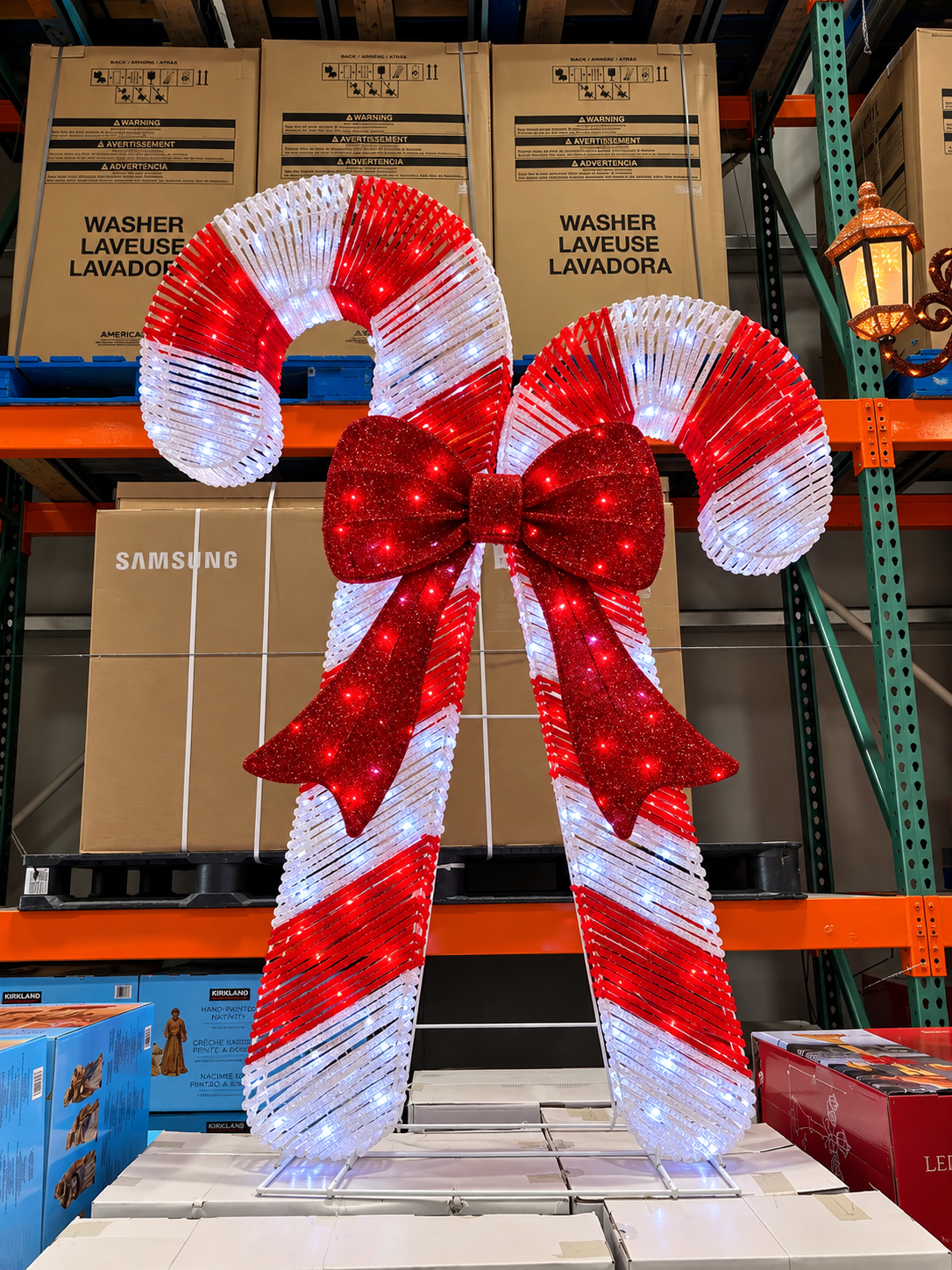 🎄Bastones de Caramelo Navideños con Luces LED 1.8 m