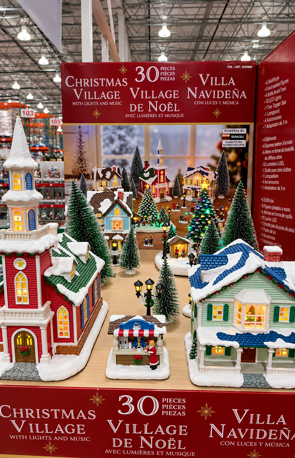 🎄 Villa Navideña con Luces y Música 30 Piezas