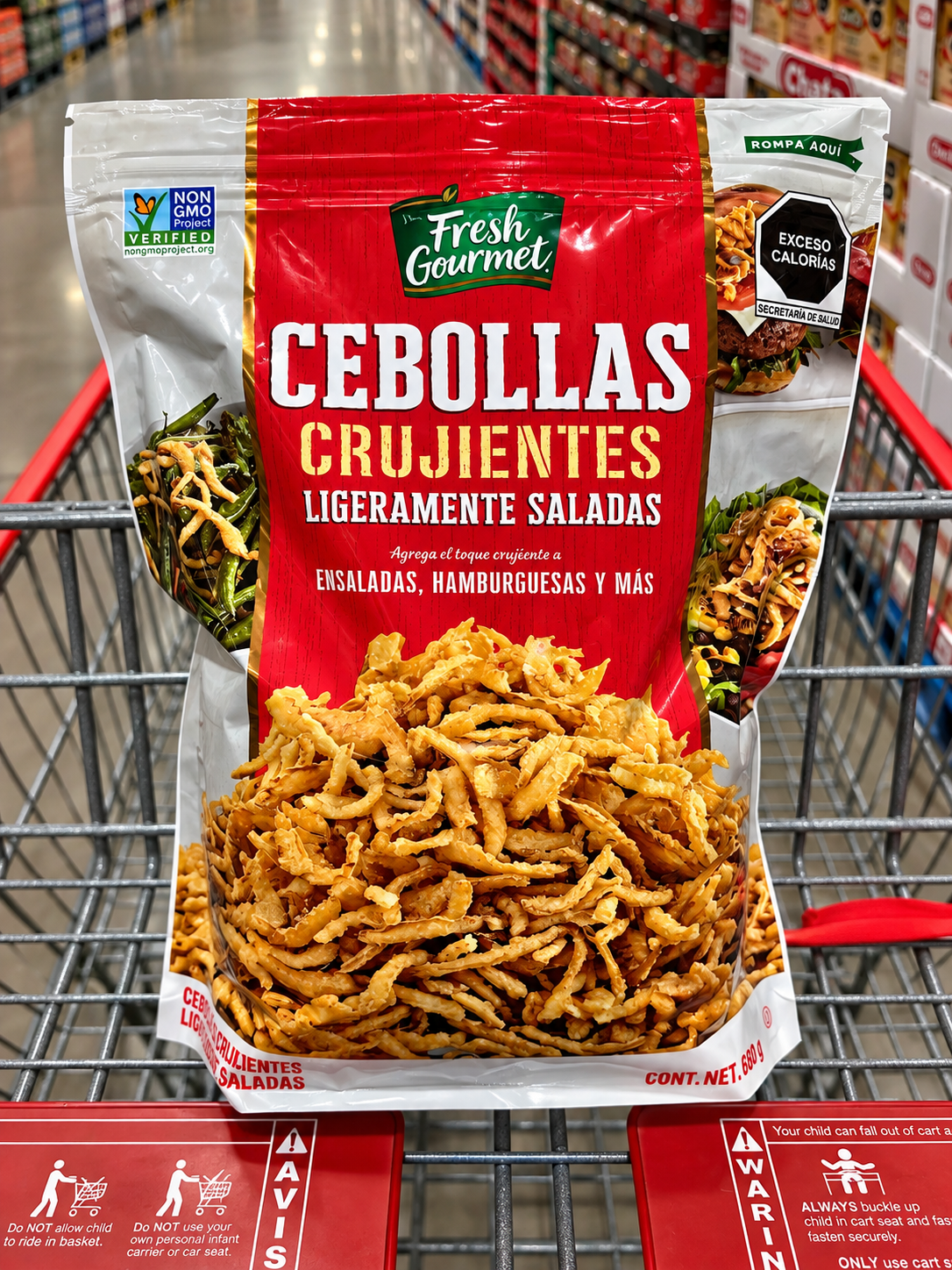 🧅 Fresh Gourmet Cebollas Crujientes Ligeramente Saladas 680 g