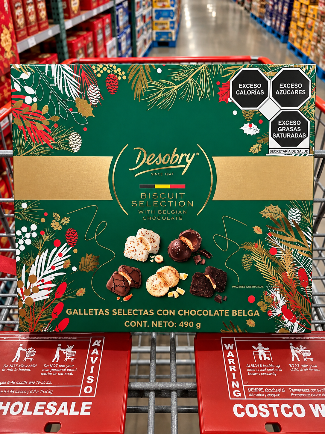 🍫🎄Galletas Desobry con Chocolate Belga 490 g