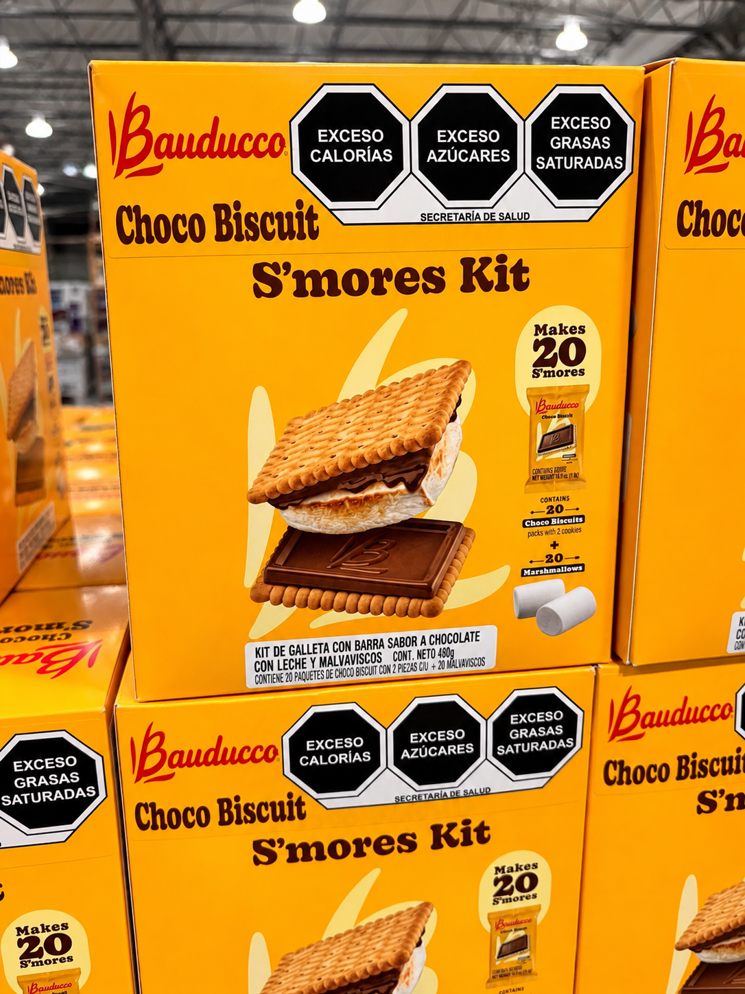 🍫 Bauducco Choco Biscuit S’mores Kit – 20 piezas