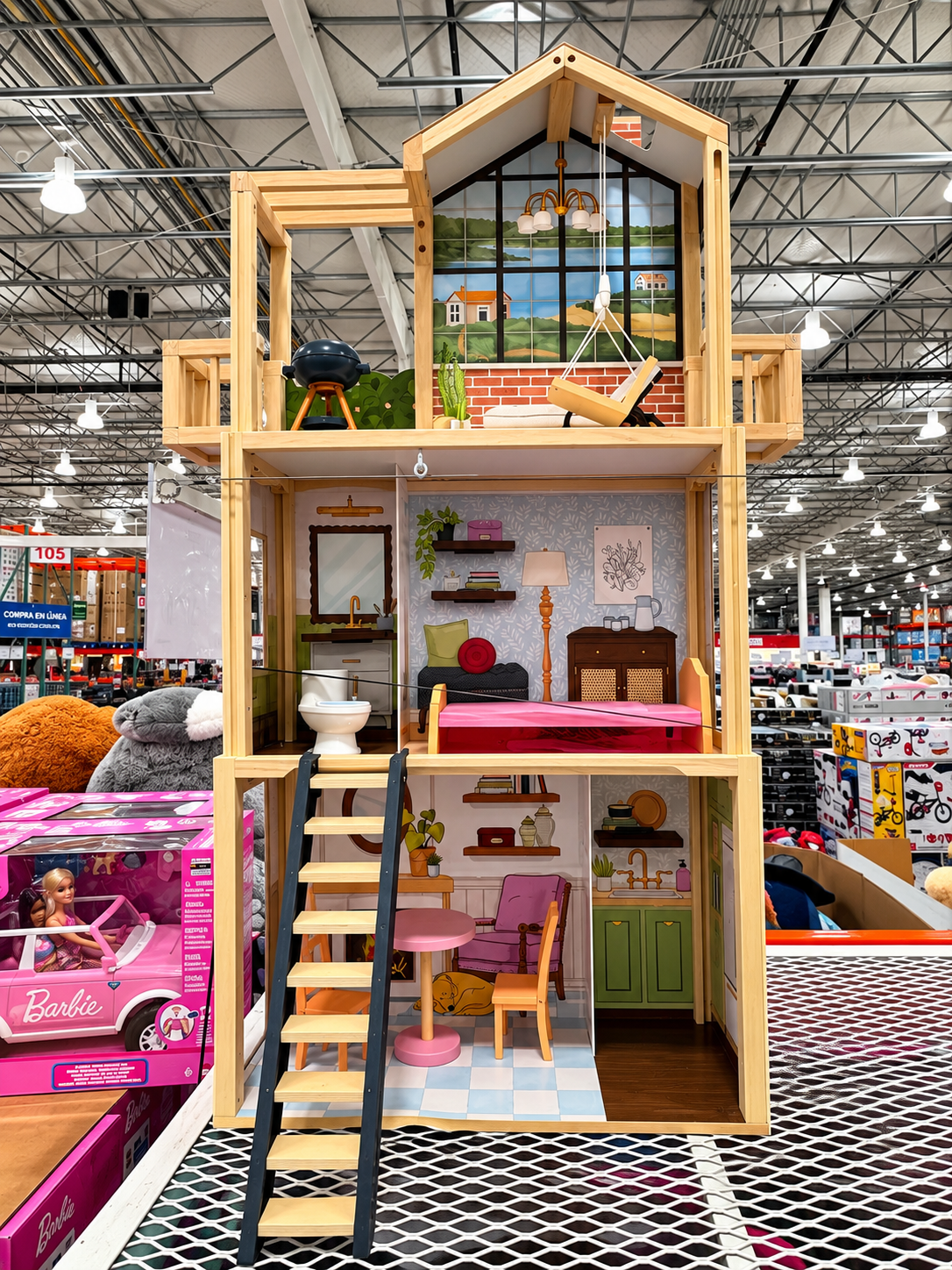 🏡 KidKraft Casa de Muñecas de Madera, 51 piezas