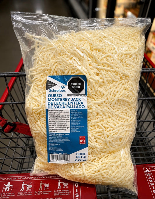 🧀 Queso Monterey Jack Rallado Schreiber – 2.27 kg