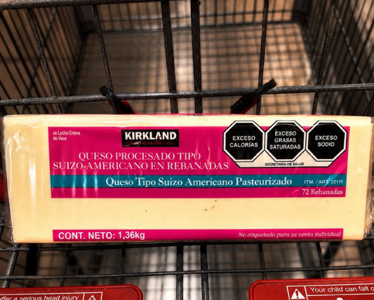 🧀 Queso tipo Suizo-Americano Kirkland Signature
