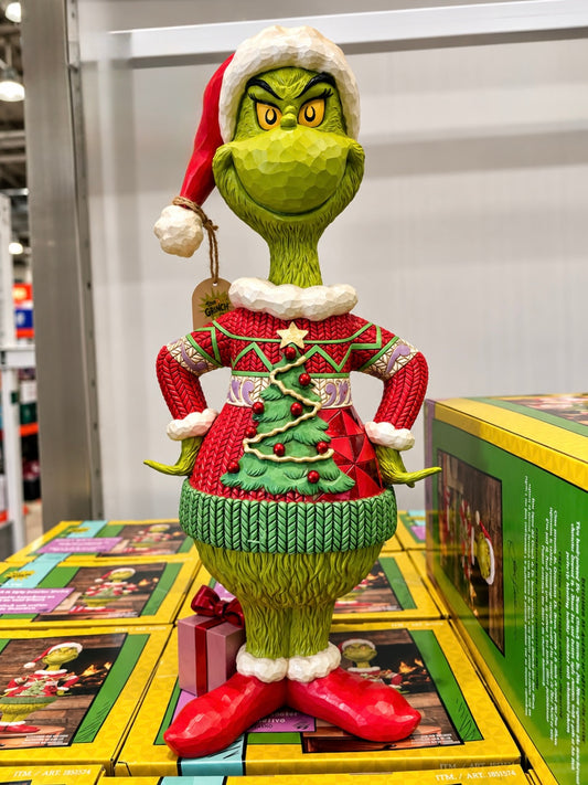 🎄💚 Jim Shore Figura The Grinch con Suéter Navideño