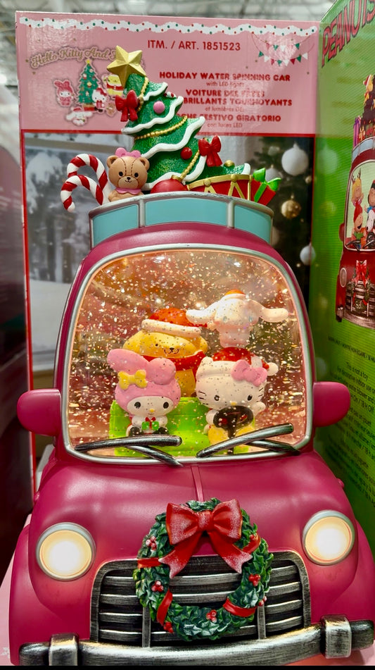 🎄 Coche Festivo Giratorio con Luz LED