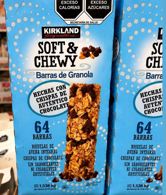 🥣 Barras de Granola Kirkland Soft & Chewy – 64 piezas