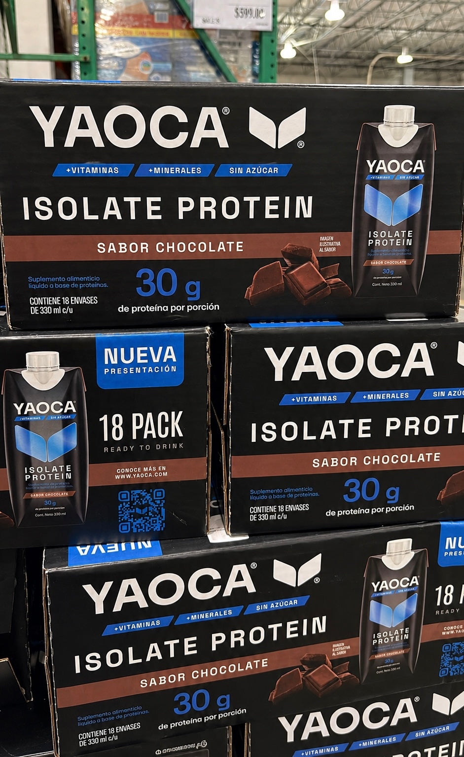🍫 YAOCA Isolate Protein Chocolate 18 Bebidas de 330 ml