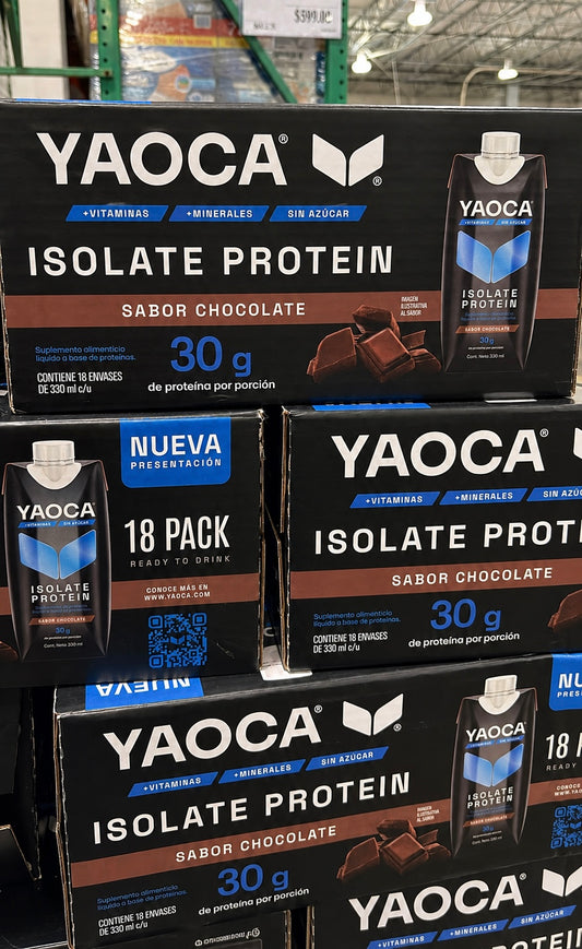 🍫 YAOCA Isolate Protein Chocolate 18 Bebidas de 330 ml
