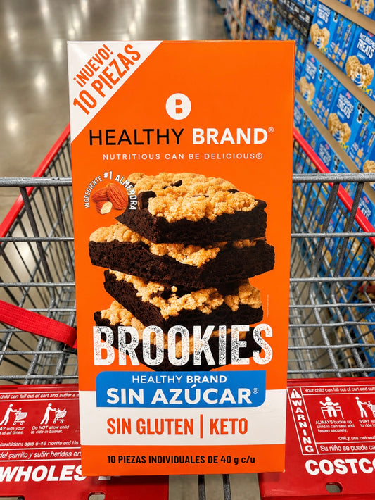 🍫 Healthy Brand Brookies sin Azúcar 10 piezas