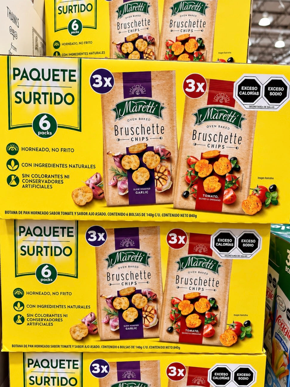 🥖 Maretti Bruschette Chips Surtidas 6 Bolsas