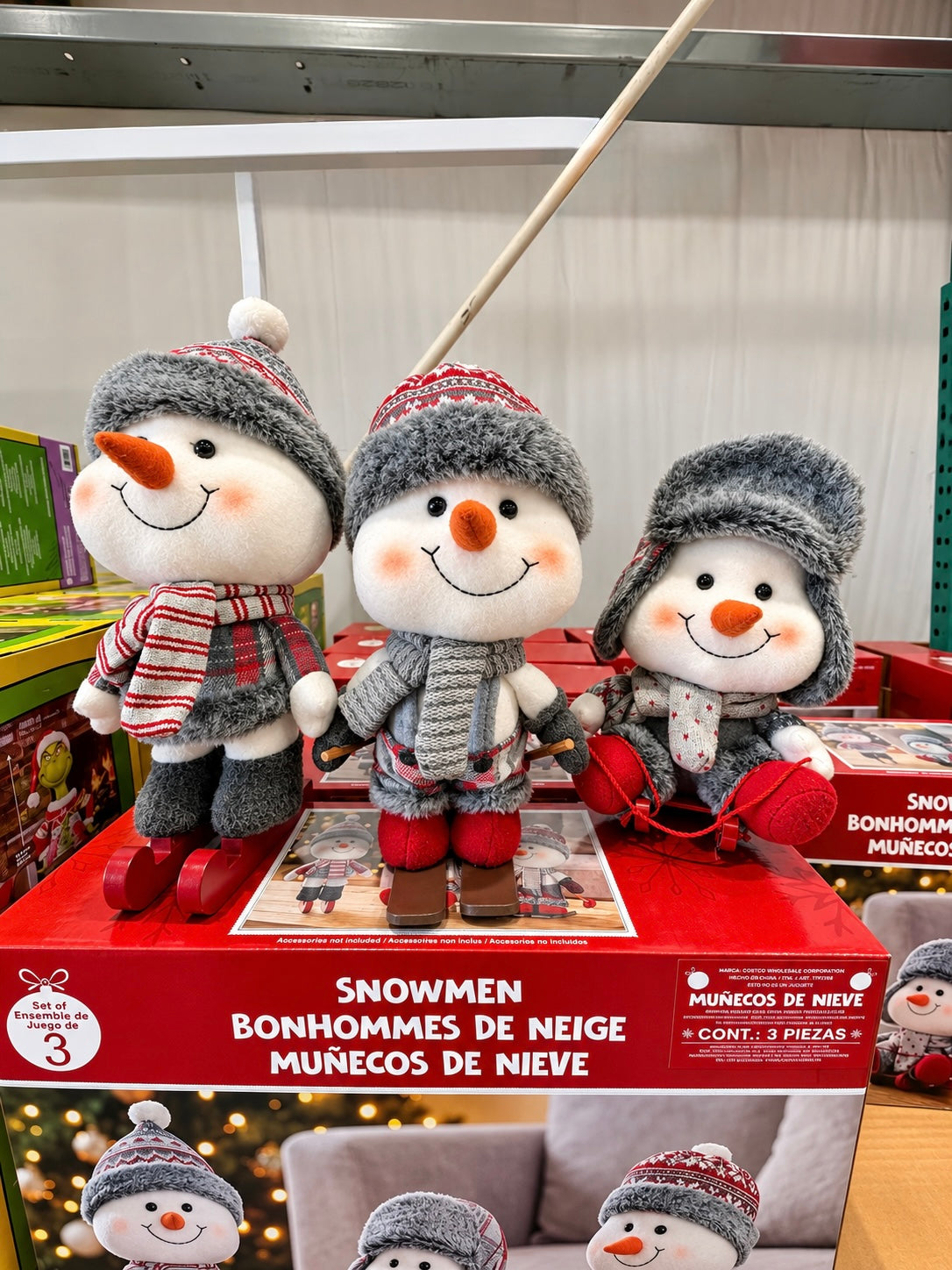 ⛄️ Muñecos de Nieve Navideños Juego de 3 piezas