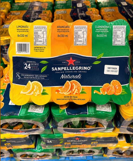 🥤San Pellegrino Naturali Mix Pack – 24 latas de 330 ml