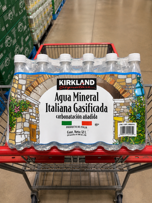 💧 Kirkland Signature Agua Mineral Italiana Gasificada – 24 botellas de 500 ml