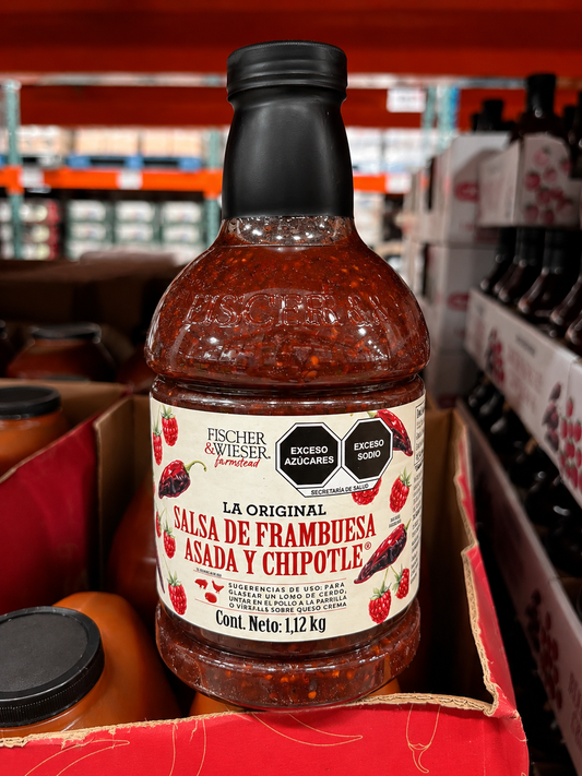 🌶️ Salsa de Frambuesa Asada y Chipotle Fischer & Wieser – 1.12 kg