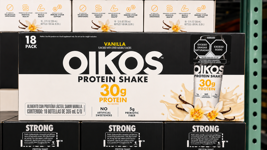 🥤 Oikos Protein Shake Vainilla – 30 g de proteína 18 piezas