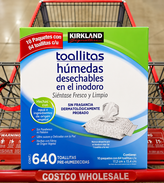 🧻 Kirkland Signature Toallitas Húmedas Desechables 640 piezas