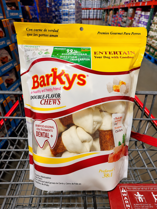 🦴 Barky’s Double Flavor Chews – Res y Pollo