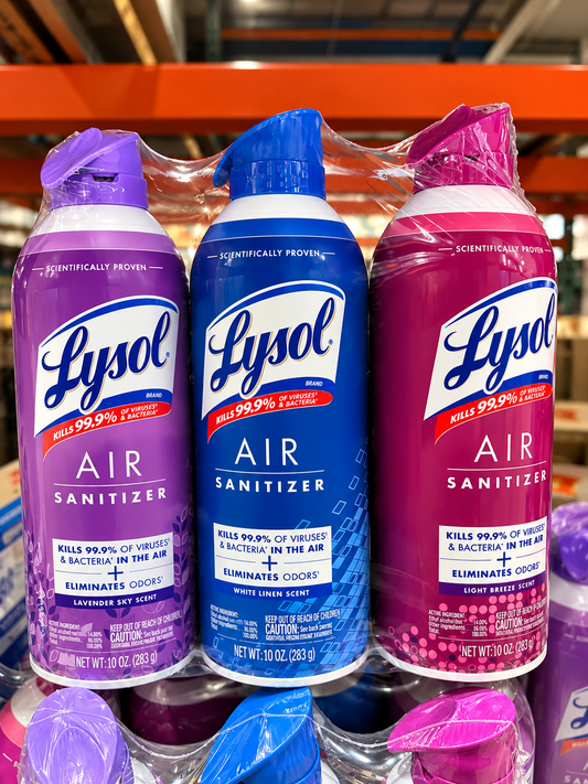 🌬️ Lysol Air Sanitizer Sanitizante de Aire – 3 piezas