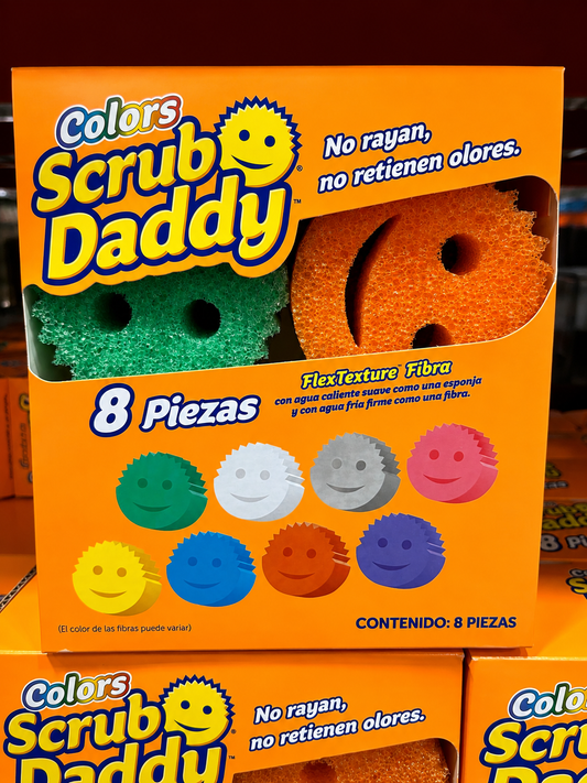 🧽 Scrub Daddy Colors Fibras Multiusos FlexTexture 8 piezas