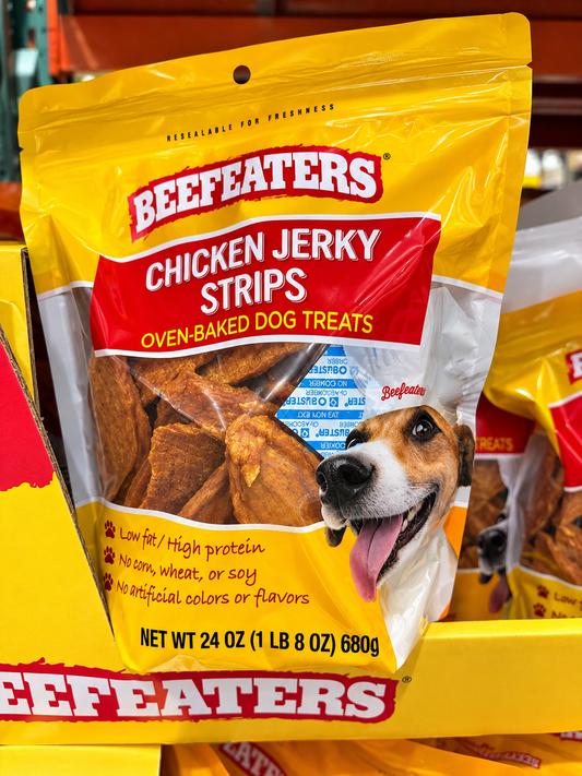 🐶 Beefeaters Chicken Jerky Strips Premios de Pollo para Perro 680 g