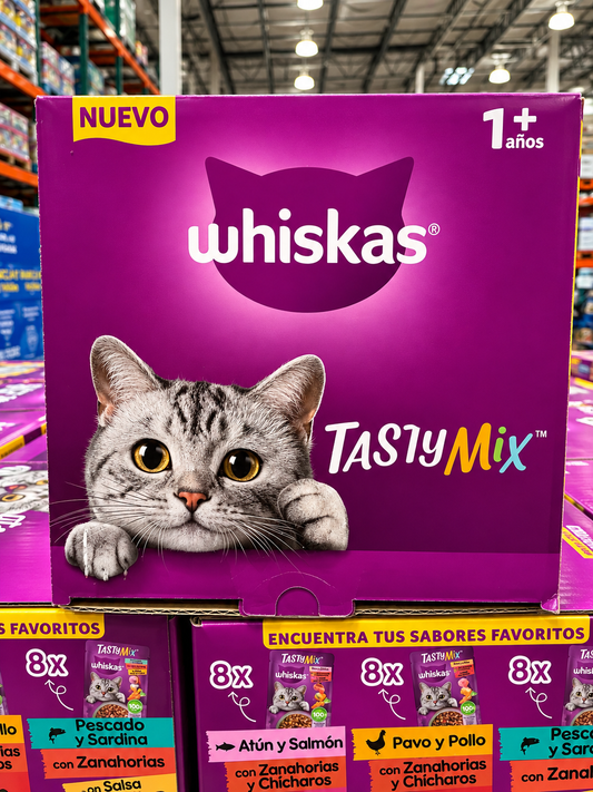 😸 Whiskas Tasty Mix Alimento Húmedo para Gato Adulto 24 sobres