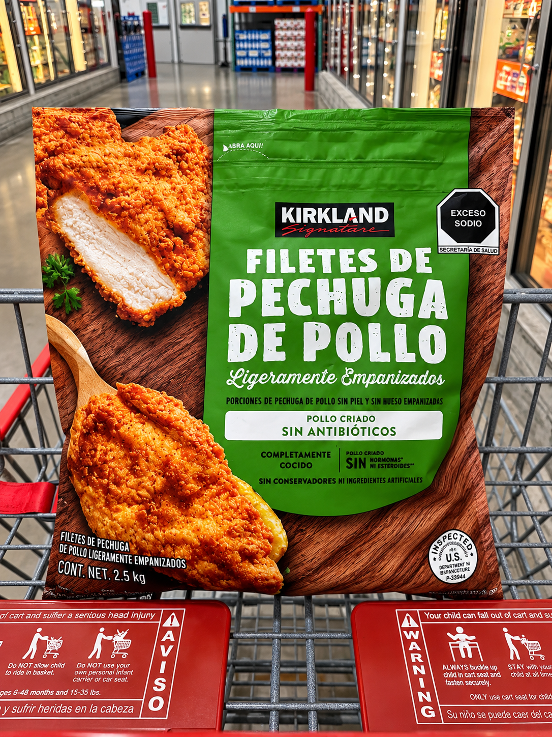 🍗 Kirkland Signature Filetes de Pechuga de Pollo Ligeramente Empanizados 1.36 kg