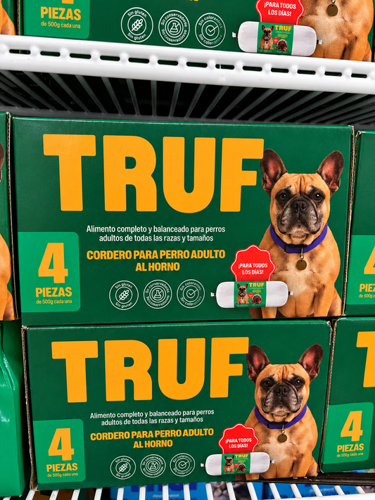 🐶 TRUF Alimento de Cordero para Perro Adulto 4 piezas de 500 g