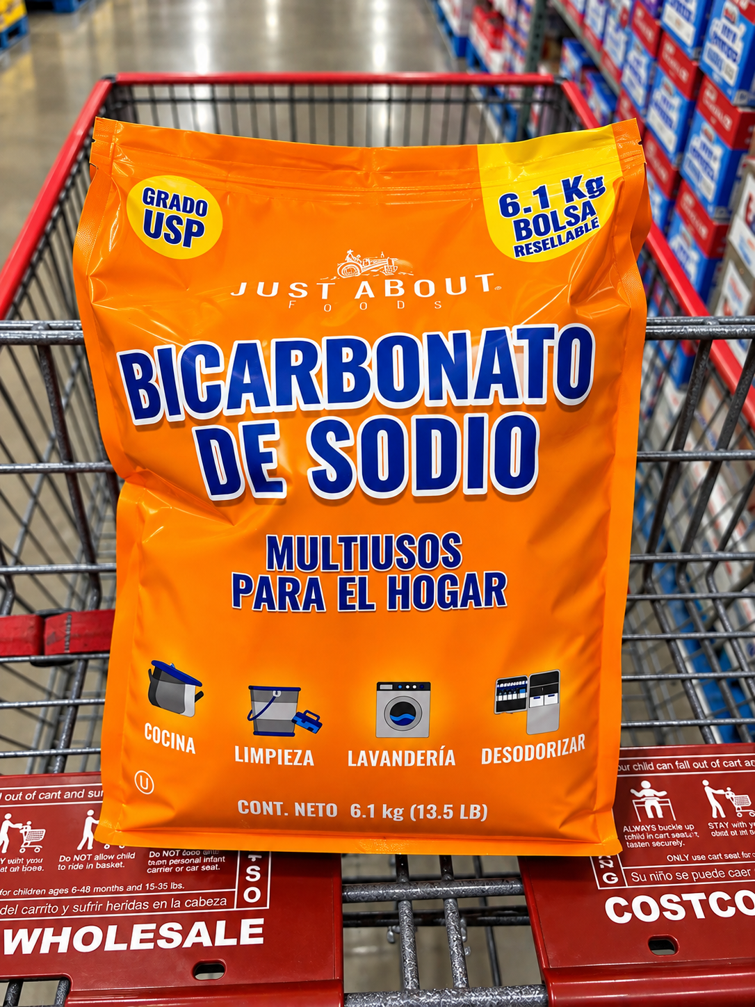 ✨ Just About Foods Bicarbonato de Sodio Multiusos 6.1 kg