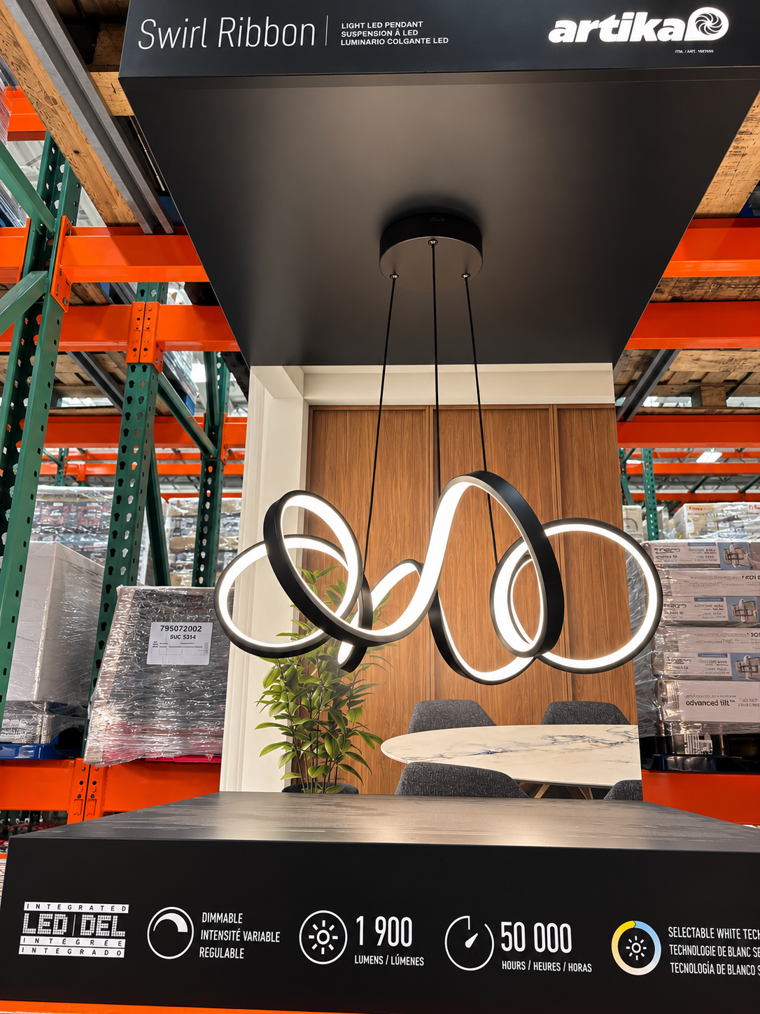 💡 Artika Swirl Ribbon Lámpara Colgante LED Regulable