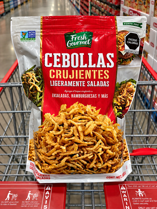 🧅 Fresh Gourmet Cebollas Crujientes Ligeramente Saladas 680 g