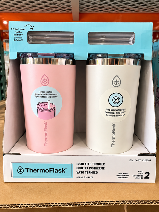 🥤 ThermoFlask Vasos Térmicos Set de 2 piezas