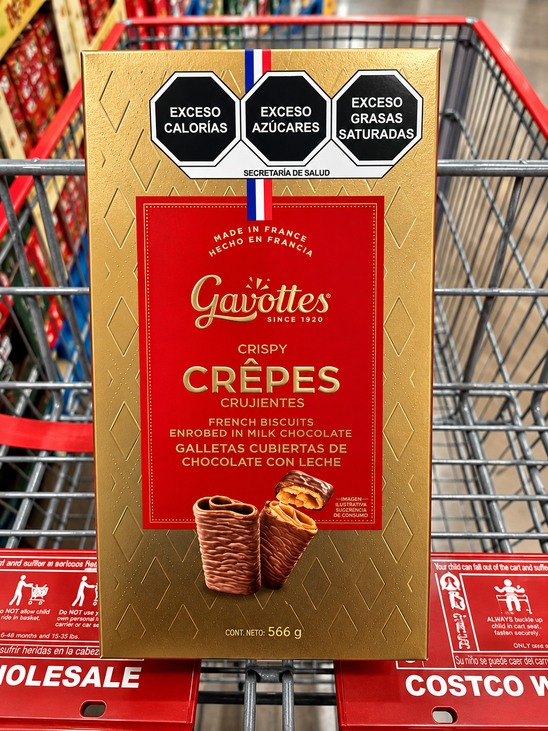 🍫 Gavottes Crepes Crujientes Cubiertas de Chocolate con Leche 566 g
