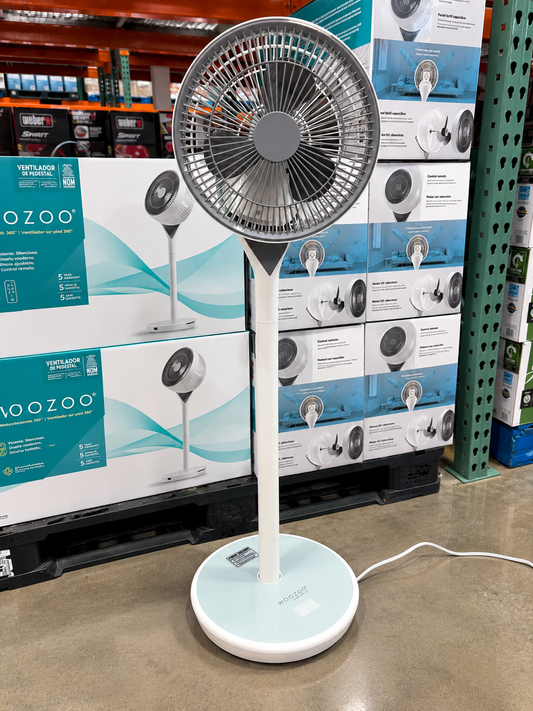 🥵  Woozoo Ventilador de Pedestal 360° con Control Remoto 12 Velocidades
