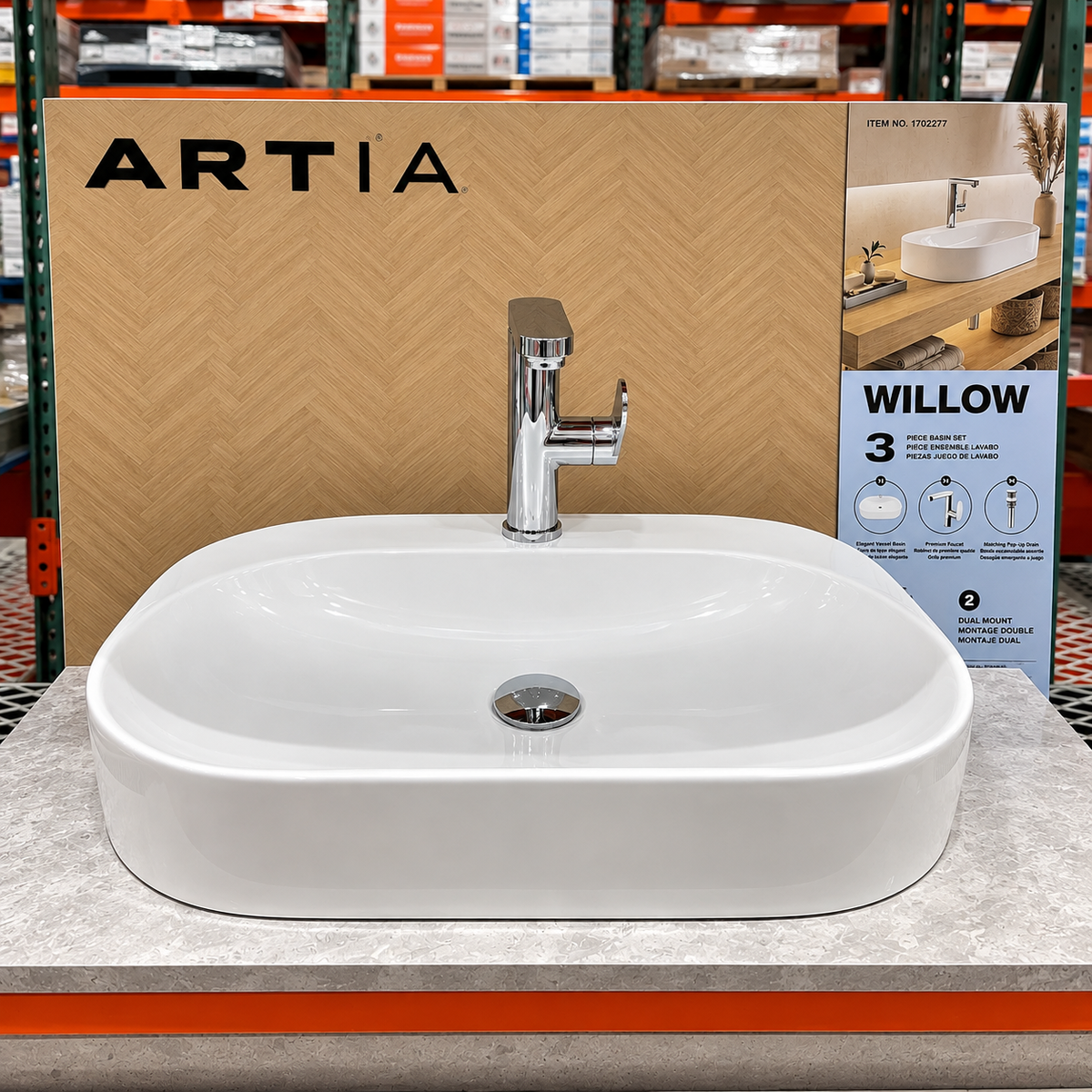 🚿 Artia Willow Set de Lavabo Premium de 3 Piezas