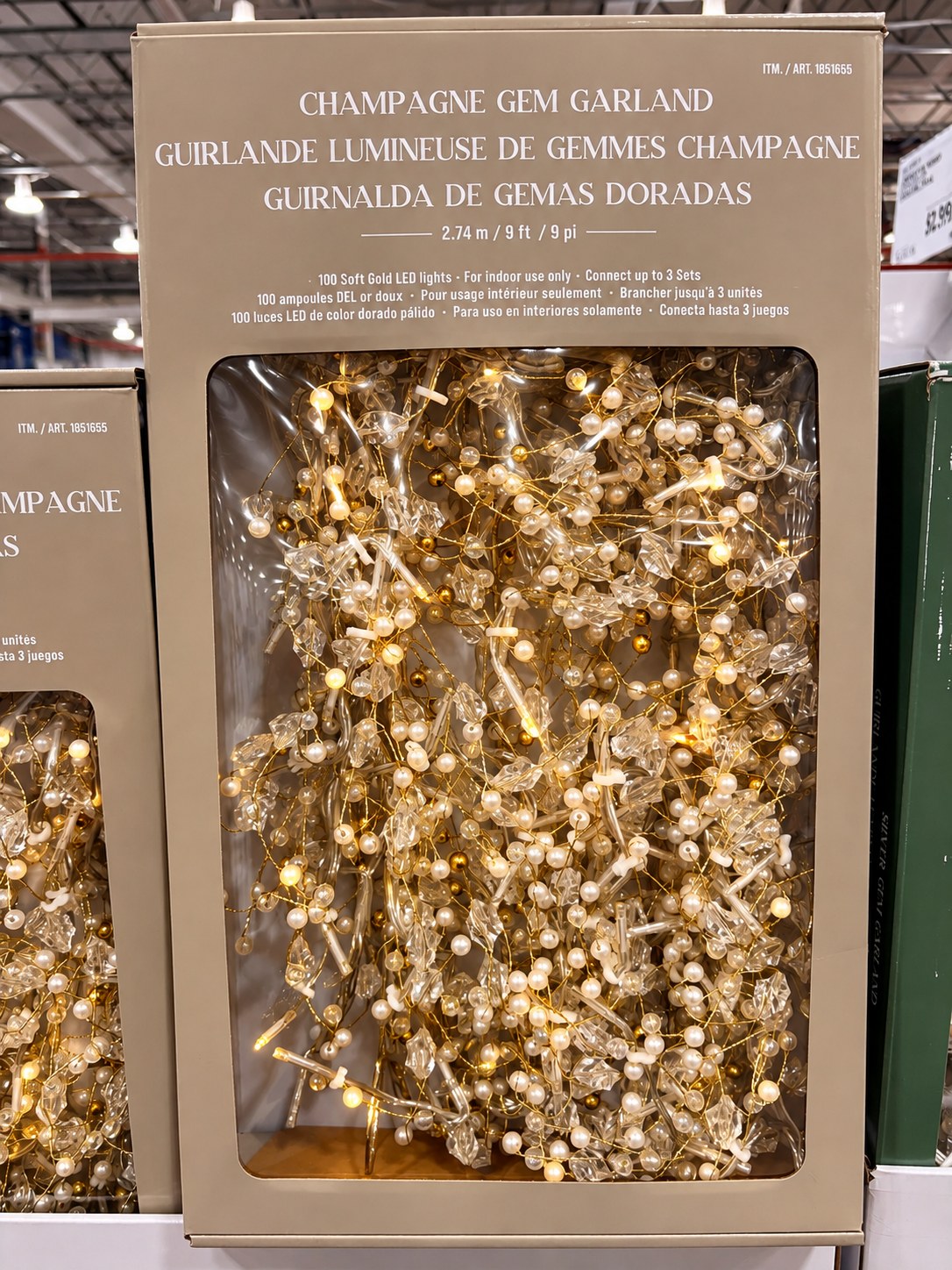 ✨Guirnalda de Gemas con Luces LED 2.74 m