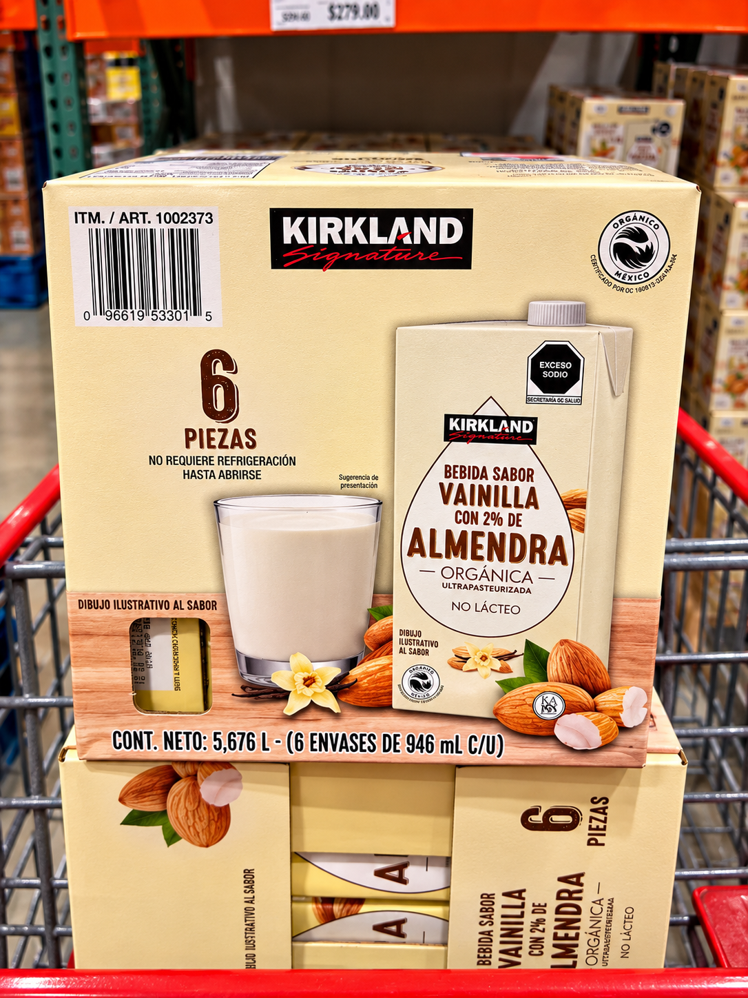 Kirkland Signature Bebida de Almendra Orgánica sabor Vainilla