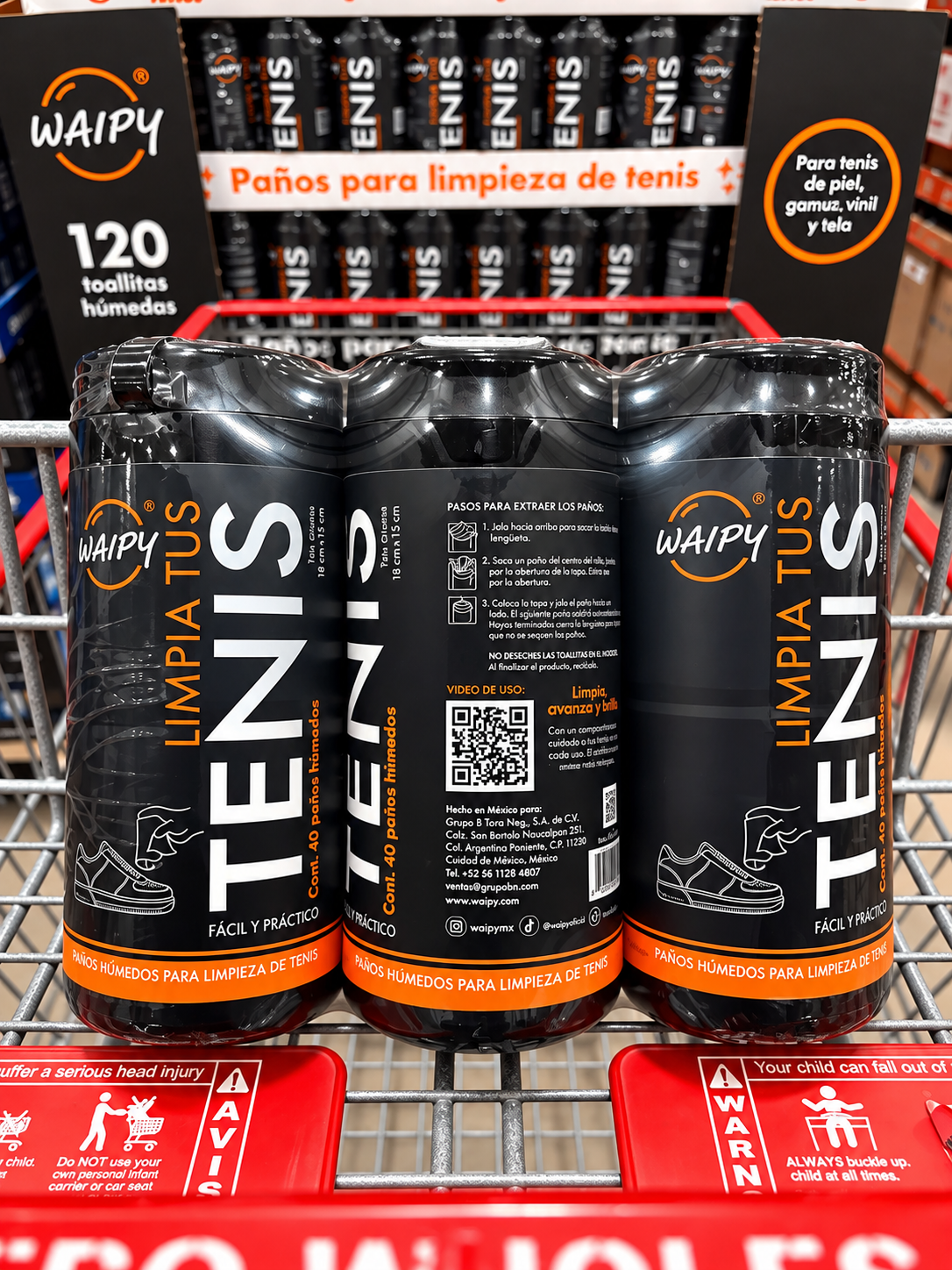 Paños húmedos Waipy para limpiar tenis 3 pack