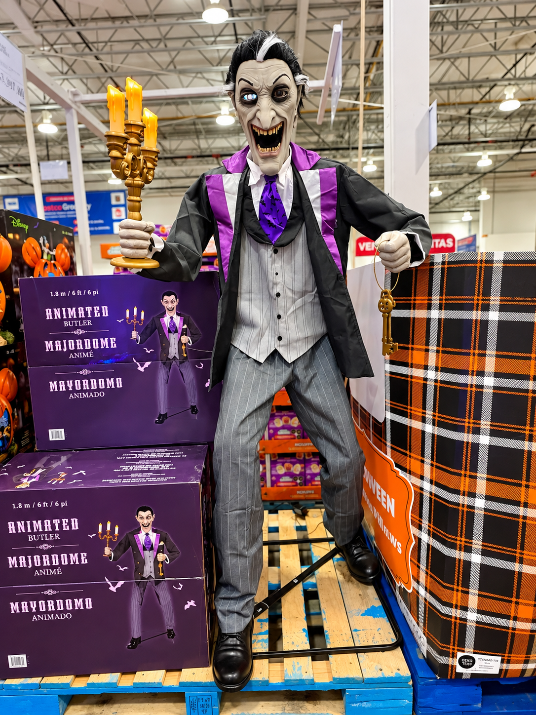 🧛 Mayordomo Animado de Halloween 1.8 m