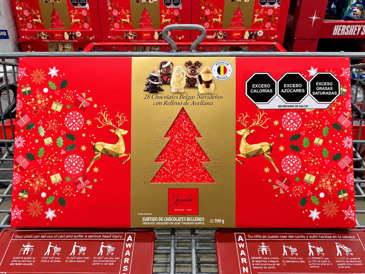 🍫 Hamlet Chocolates Belgas Navideños 28 piezas 390 g
